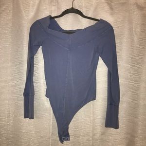 Free People OTS Long Sleeve Thong Bodysuit